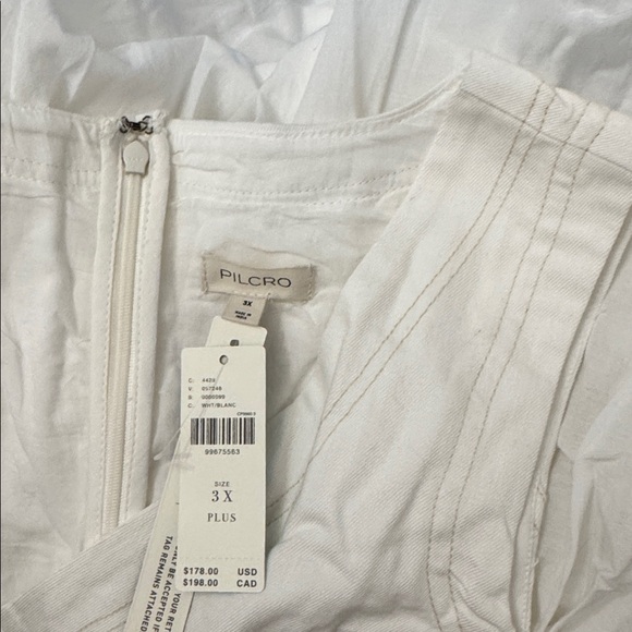 NWT Size 3X - Anthropologie Vest Twofer Cotton Midi Dress (NWT US$ 178) - Picture 6 of 16